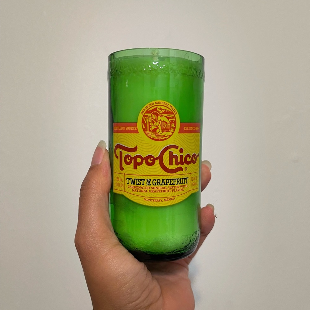 [Topo Chico] DIY Green Unscented Candle